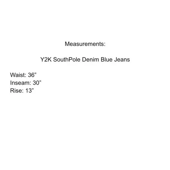 Y2K Southpole Denim Jeans Size 36x30 Faded Dark Wash MCMXCI - Picture 7 of 8